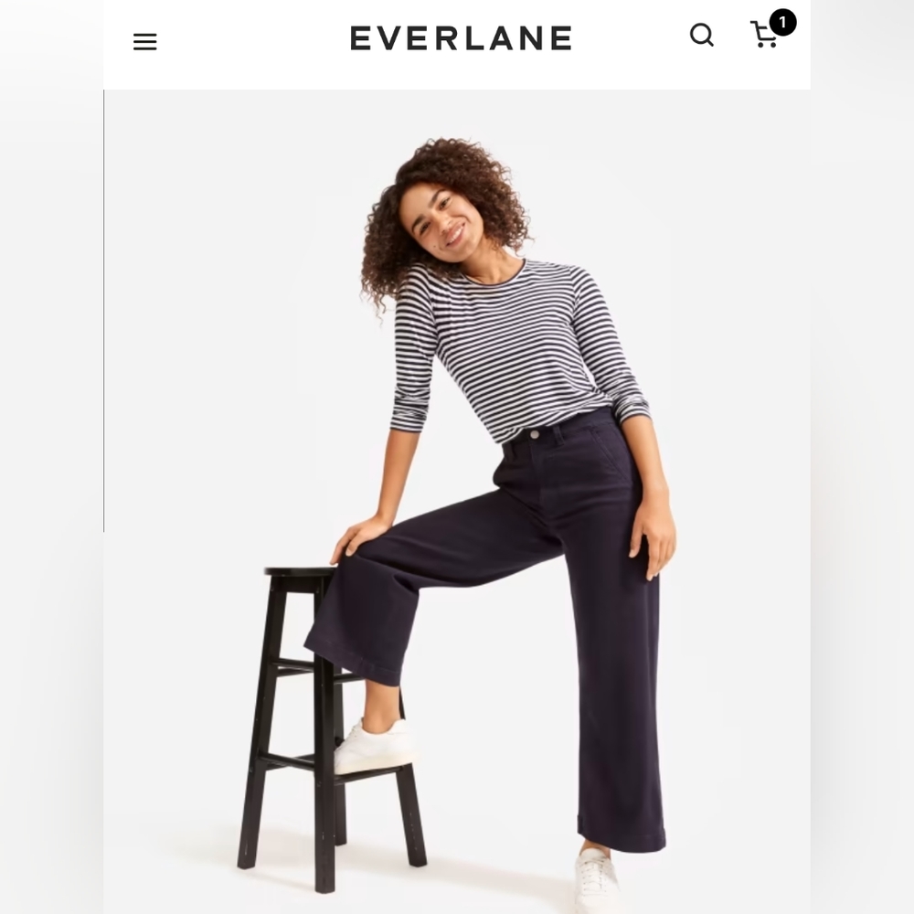 Everlane - The Wide-Leg Crop Pant Sz4